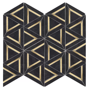 Nero Marquina Metal Mosaic - stone tile